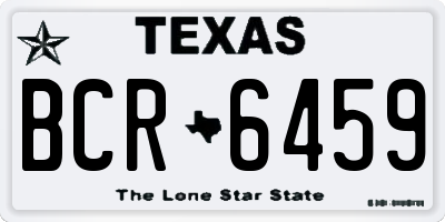 TX license plate BCR6459
