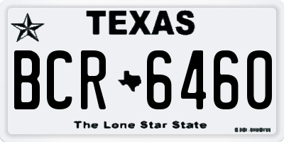 TX license plate BCR6460