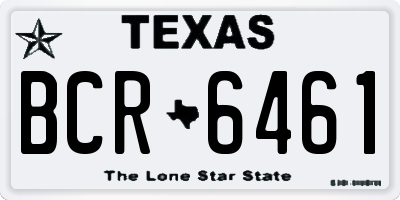TX license plate BCR6461