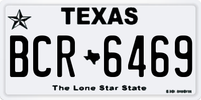 TX license plate BCR6469
