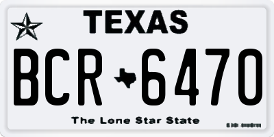 TX license plate BCR6470