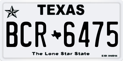 TX license plate BCR6475