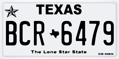 TX license plate BCR6479