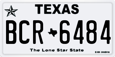 TX license plate BCR6484