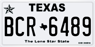 TX license plate BCR6489