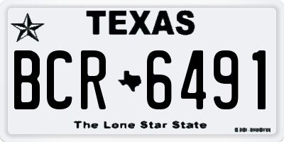TX license plate BCR6491