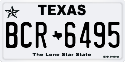 TX license plate BCR6495