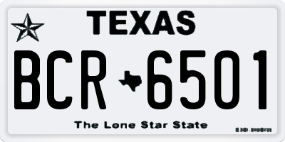 TX license plate BCR6501