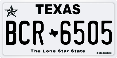 TX license plate BCR6505