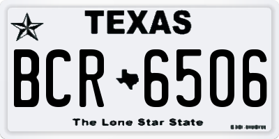 TX license plate BCR6506