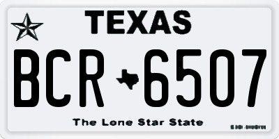 TX license plate BCR6507