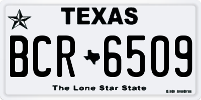 TX license plate BCR6509