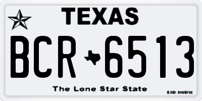 TX license plate BCR6513