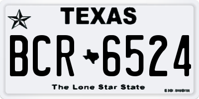 TX license plate BCR6524