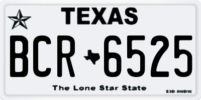 TX license plate BCR6525