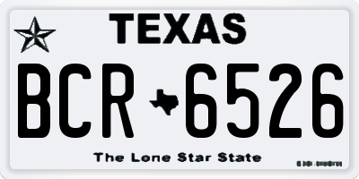 TX license plate BCR6526