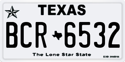 TX license plate BCR6532