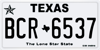 TX license plate BCR6537