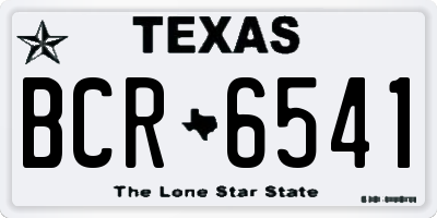 TX license plate BCR6541