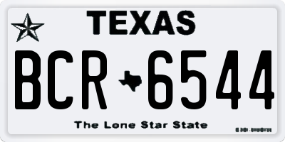 TX license plate BCR6544