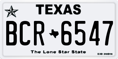 TX license plate BCR6547
