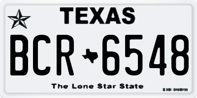 TX license plate BCR6548