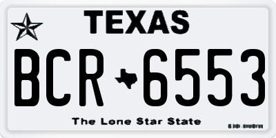 TX license plate BCR6553