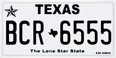 TX license plate BCR6555