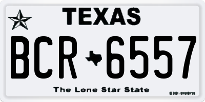 TX license plate BCR6557