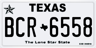 TX license plate BCR6558