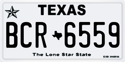TX license plate BCR6559