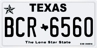 TX license plate BCR6560