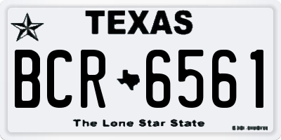 TX license plate BCR6561