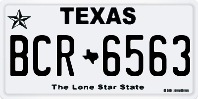TX license plate BCR6563
