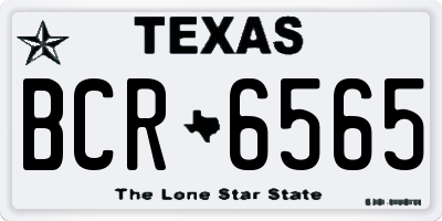TX license plate BCR6565