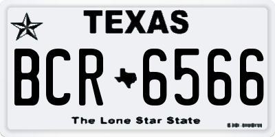 TX license plate BCR6566