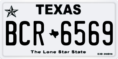 TX license plate BCR6569