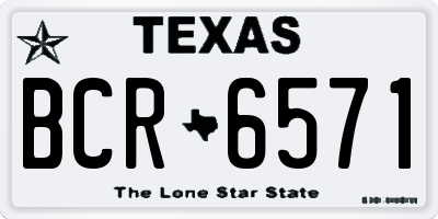 TX license plate BCR6571