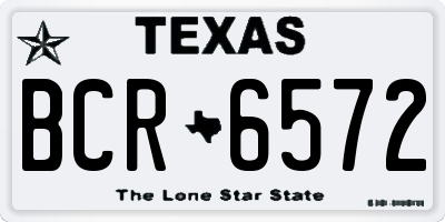TX license plate BCR6572