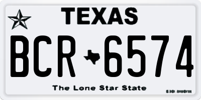 TX license plate BCR6574