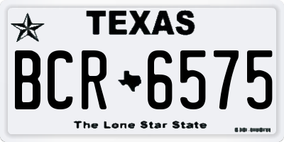 TX license plate BCR6575