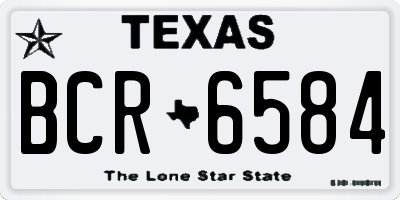 TX license plate BCR6584