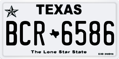 TX license plate BCR6586