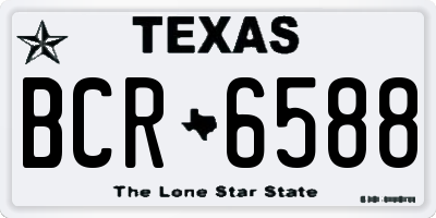 TX license plate BCR6588