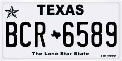 TX license plate BCR6589