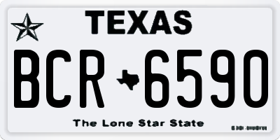 TX license plate BCR6590