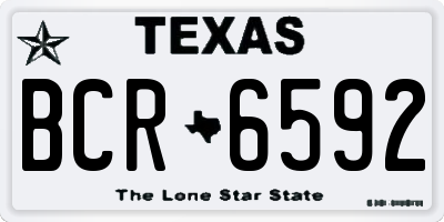 TX license plate BCR6592