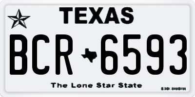 TX license plate BCR6593