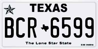 TX license plate BCR6599