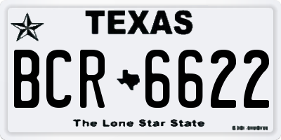 TX license plate BCR6622